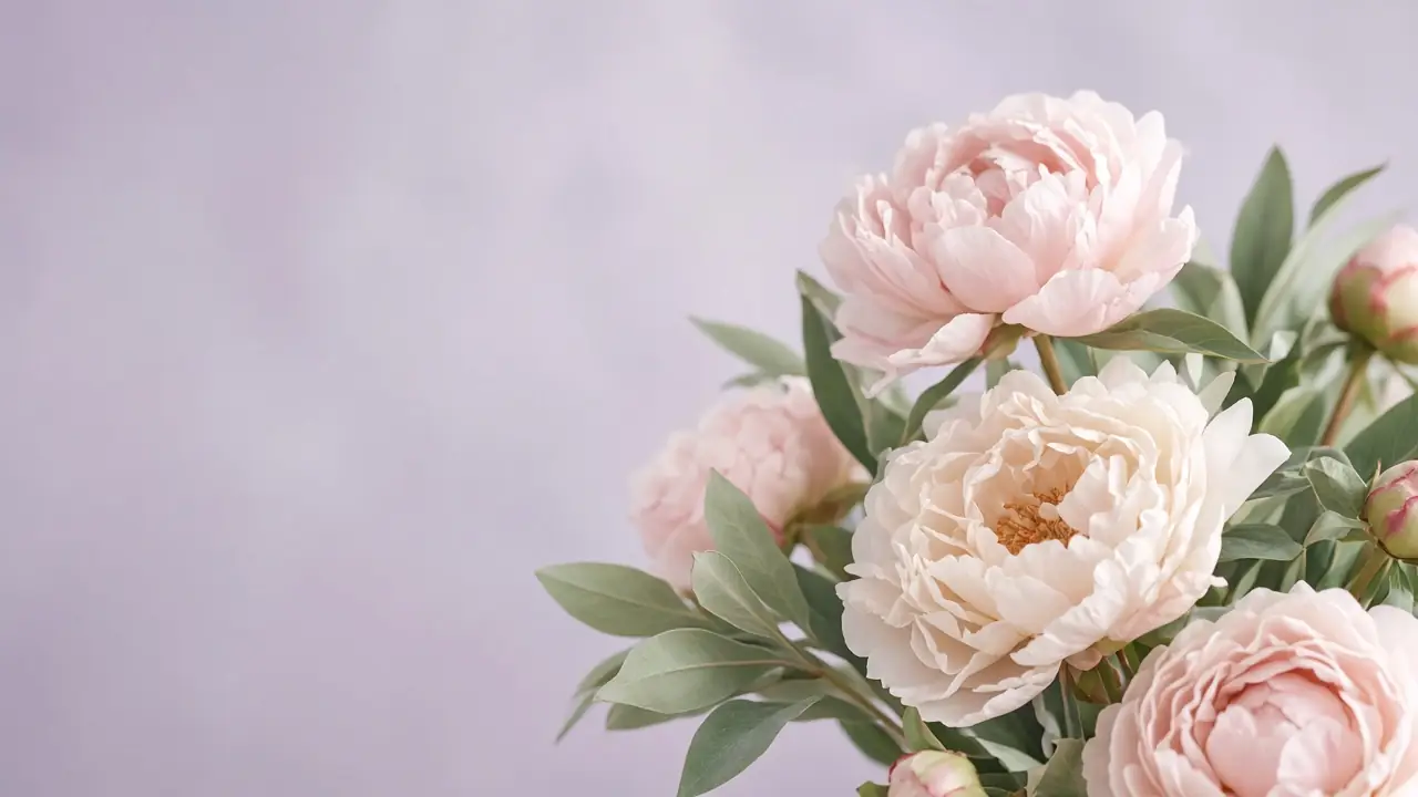 Illustrative image: soft pink peony blooms